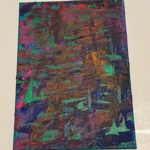 Wall Art by Acclaimed Artist Original Acrylic Painting New 5x7 Canvas Love Care